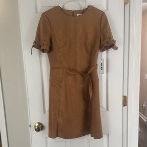 DKNY Tan Suede Mini Dress